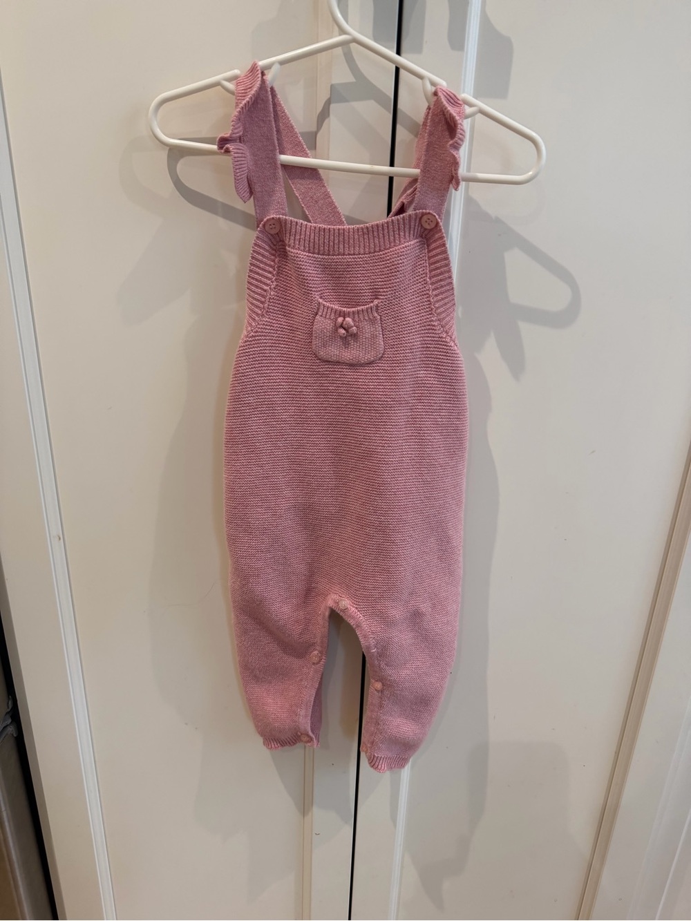 Mayoral 12m Pink Knit Baby Overalls